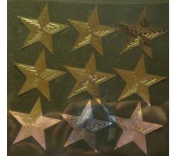 54 Buegelpailletten  Stern in Stern spiegel silber